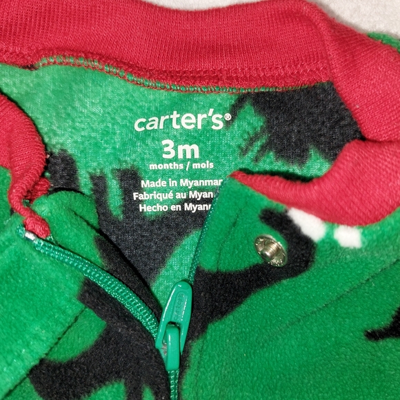 5 pc. Boy's 3M Lot of Footed Sleepers - incl. Fleece Christmas Sleeper - Picture 3 of 16